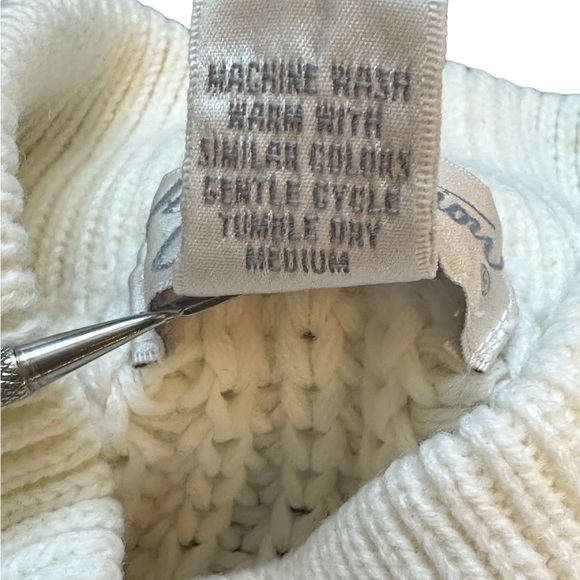 Vintage chunky cable mock neck sweater - Picture 5 of 5